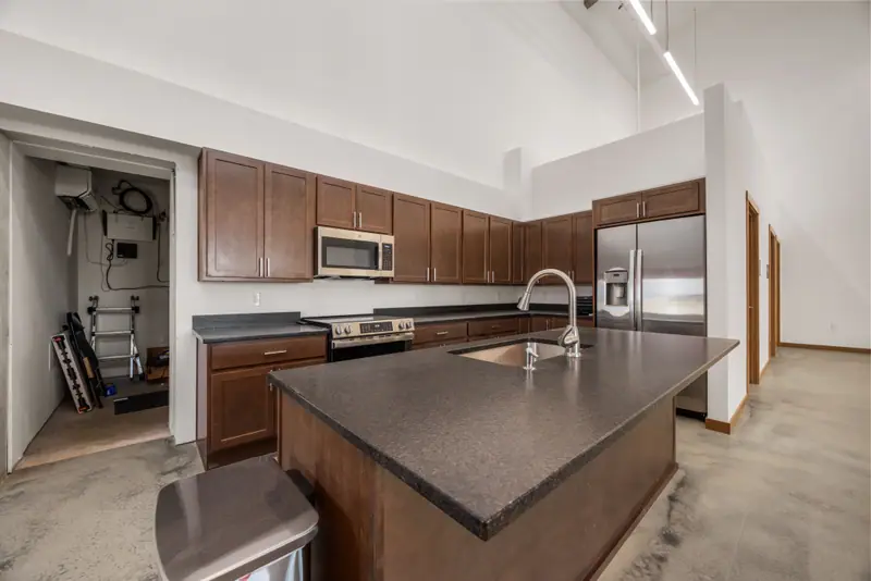 Built-Out Unit Kitchen With Island