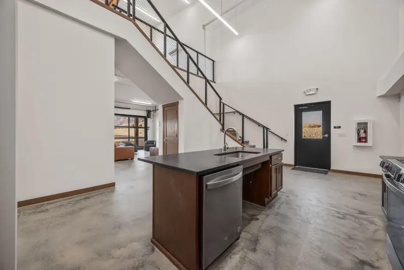Kitchen and Loft Staircase