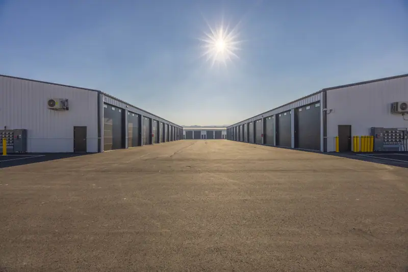 Drive Aisle Between Garage Rows